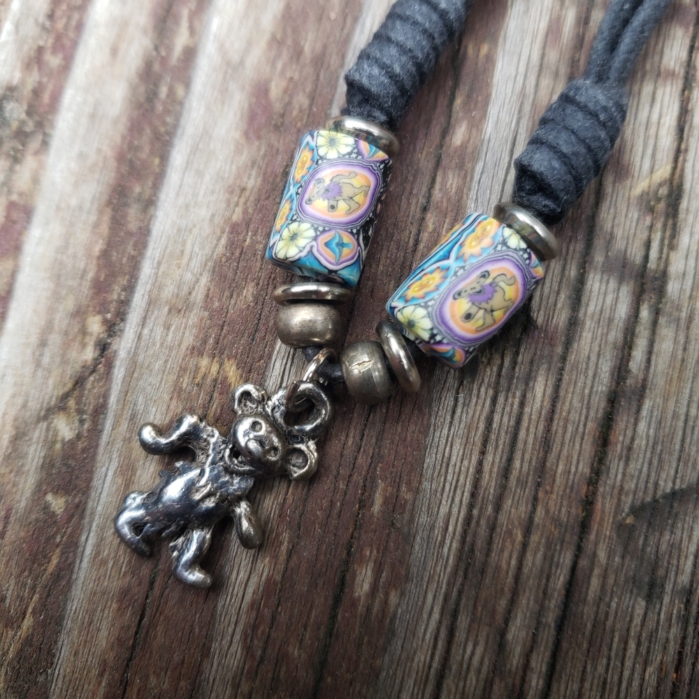 Grateful Dead Dancing Bear Necklace - Handmade
